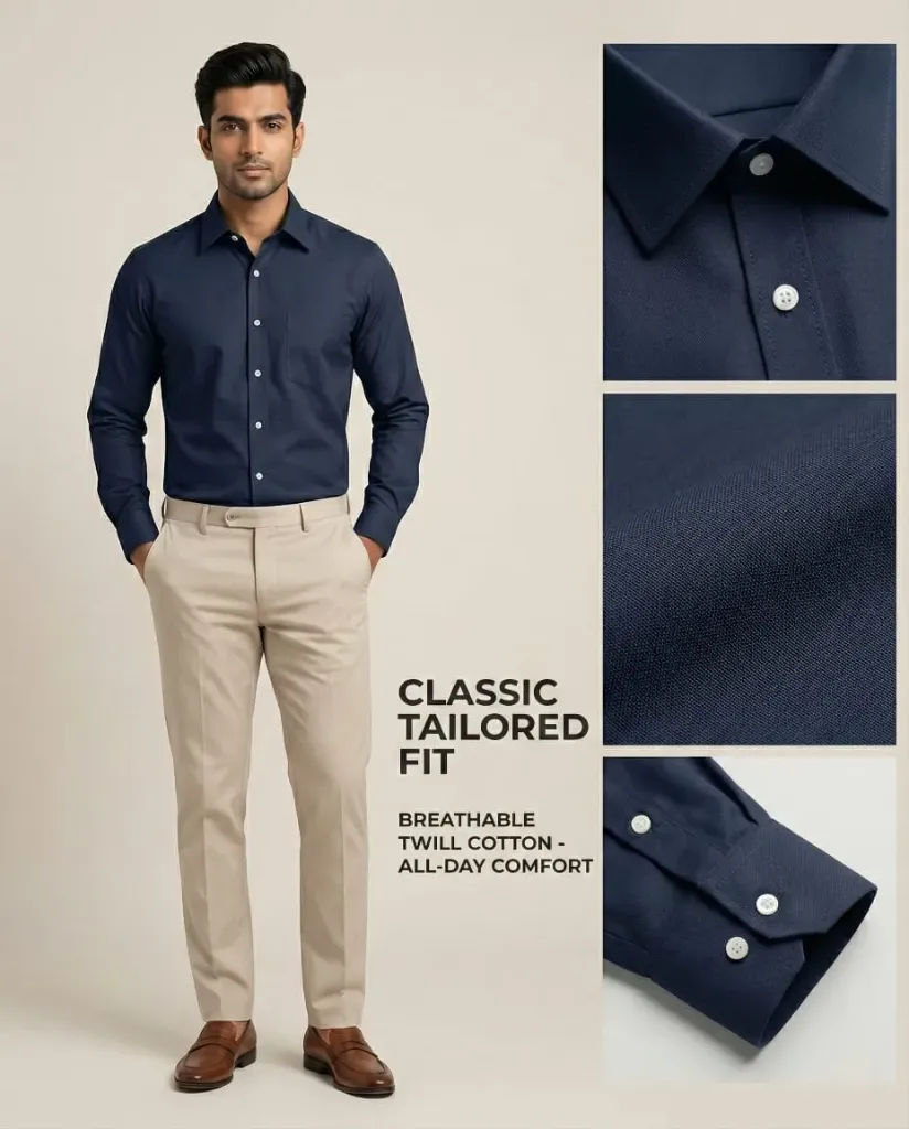 RAZAA's solid navy blue shirts. (XXS)