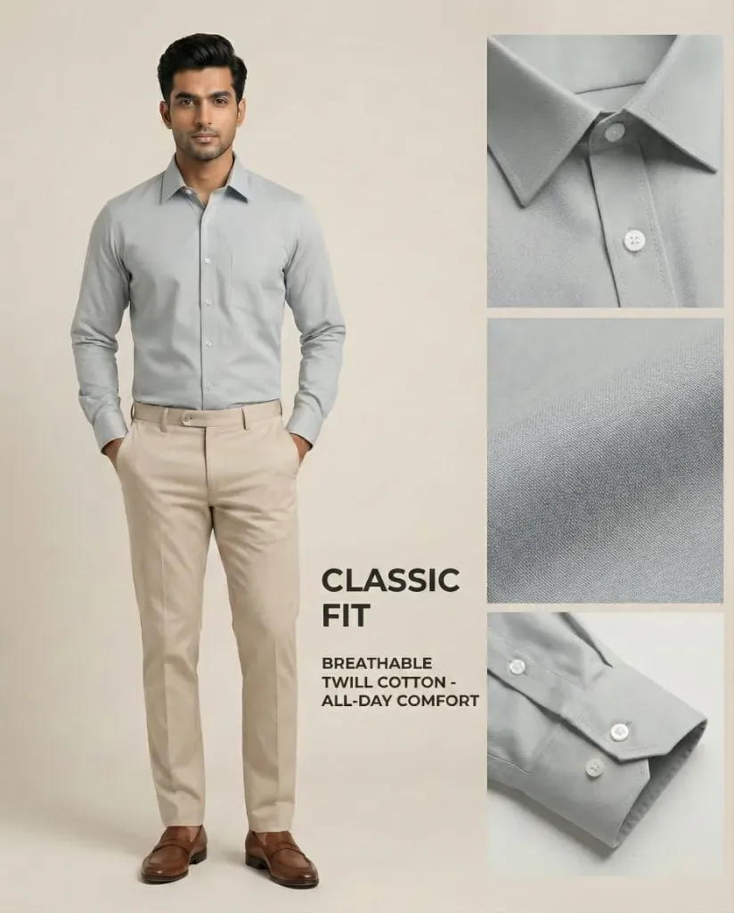 RAZAA's solid light grey shirts. (XXS)